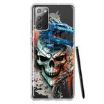 Samsung Galaxy Note 20 Fantasy Blue Dragon Dream Skull Double Layer Phone Case Cover
