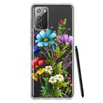Samsung Galaxy Note 20 Purple Yellow Red Spring Flowers Floral Hybrid Protective Phone Case Cover
