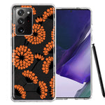 Samsung Galaxy Note 20 Ultra Orange Chrysanthemum Flowers Design Double Layer Phone Case Cover