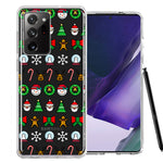 Samsung Galaxy Note 20 Ultra Classic Christmas Polka Dots Santa Snowman Reindeer Candy Cane Design Double Layer Phone Case Cover