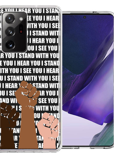 Samsung Galaxy Note 20 Ultra BLM Equality Stand With You Double Layer Phone Case Cover