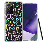 Samsung Galaxy Note 20 Ultra Leopard Easter Bunny Candy Colorful Rainbow Double Layer Phone Case Cover