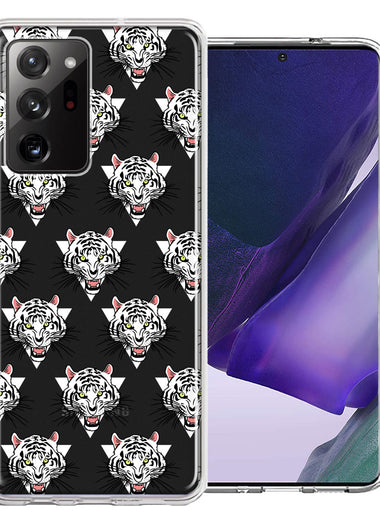 Samsung Galaxy Note 20 Ultra Fierce Tiger Polkadots Design Double Layer Phone Case Cover