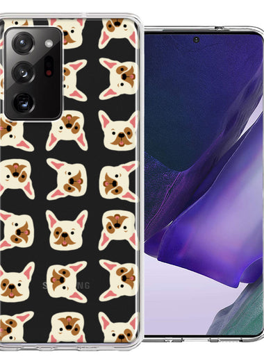 Samsung Galaxy Note 20 Ultra Frenchie Bulldog Polkadots Design Double Layer Phone Case Cover