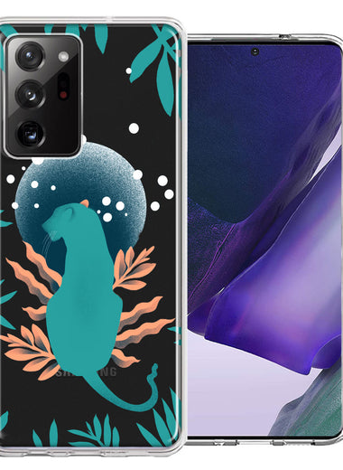 Samsung Galaxy Note 20 Ultra Moon Green Jaguar Design Double Layer Phone Case Cover
