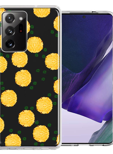 Samsung Galaxy Note 20 Ultra Tropical Pineapples Polkadots Design Double Layer Phone Case Cover