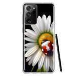 Samsung Galaxy Note 20 Ultra Cute White Daisy Red Ladybug Double Layer Phone Case Cover