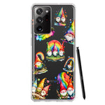 Samsung Galaxy Note 20 Ultra Colorful Neon Glow Rainbow Gnomes Painting Hybrid Protective Phone Case Cover