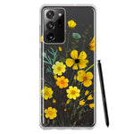 Samsung Galaxy Note 20 Ultra Yellow Summer Flowers Floral Hybrid Protective Phone Case Cover