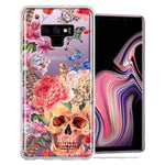 For Samsung Galaxy Note 9 Indie Spring Peace Skull Feathers Floral Butterfly Flowers Phone Case Cover