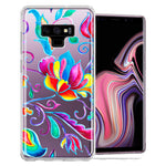 For Samsung Galaxy Note 9 Bright Colors Rainbow Water Lilly Floral Phone Case Cover