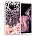 For Samsung Galaxy Note 9 Classy Blush Peach Peony Rose Flowers Leopard Phone Case Cover