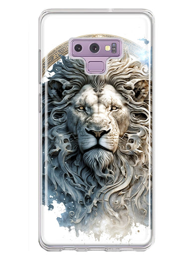 Samsung Galaxy Note 9 Abstract Lion Sculpture Hybrid Protective Phone Case Cover
