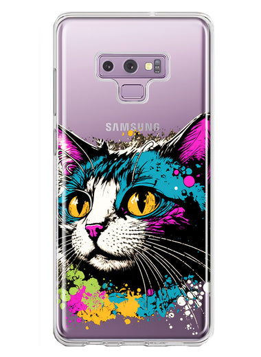Samsung Galaxy Note 9 Cool Cat Oil Paint Pop Art Hybrid Protective Phone Case Cover