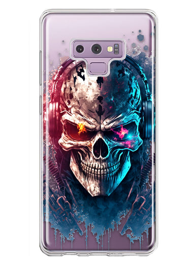 Samsung Galaxy Note 9 Cyberpunk Machine Headphones Skull Double Layer Phone Case Cover