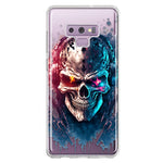 Samsung Galaxy Note 9 Cyberpunk Machine Headphones Skull Double Layer Phone Case Cover