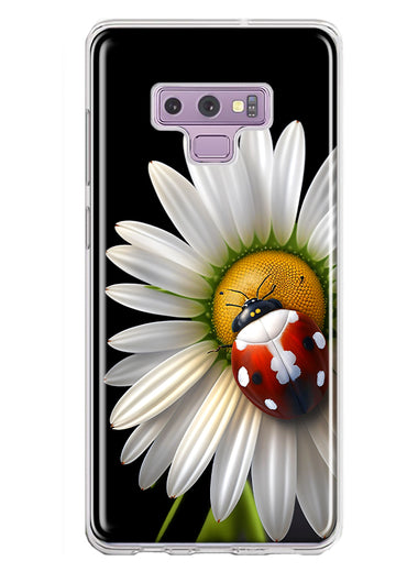 Samsung Galaxy Note 9 Cute White Daisy Red Ladybug Double Layer Phone Case Cover