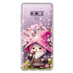 Samsung Galaxy Note 9 Cute Pink Cherry Blossom Gnome Spring Floral Flowers Double Layer Phone Case Cover