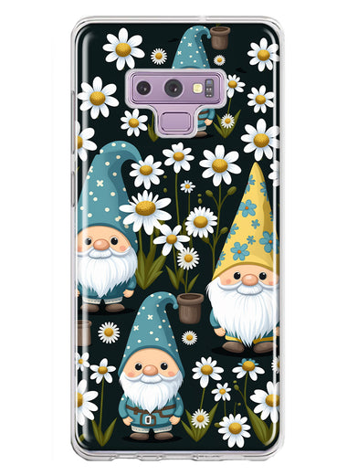 Samsung Galaxy Note 9 Cute White Daisies Gnomes Flowers Floral Double Layer Phone Case Cover