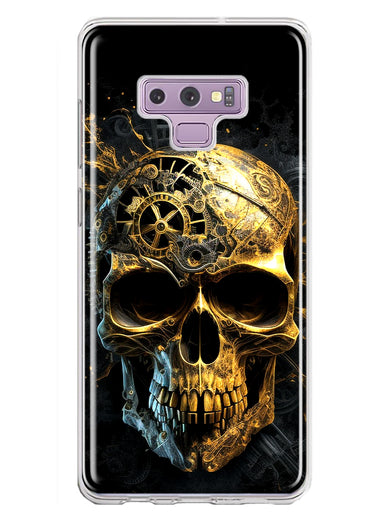Samsung Galaxy Note 9 Steampunk Skull Science Fiction Machinery Double Layer Phone Case Cover
