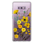 Samsung Galaxy Note 9 Yellow Summer Flowers Floral Hybrid Protective Phone Case Cover