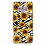 Samsung Galaxy Note 9 White Zebra Sunflowers Polkadots Double Layer Phone Case Cover