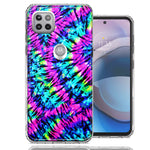 Motorola Moto One 5G Ace Hippie Tie Dye Double Layer Phone Case Cover