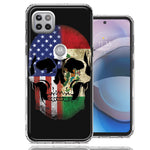 Motorola Moto One 5G Ace US Mexico Flag Skull Double Layer Phone Case Cover