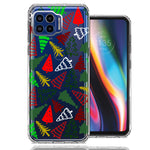 Motorola One 5G Christmas Trees Holiday Festive Winter By BillyElleCo Double Layer Phone Case Cover