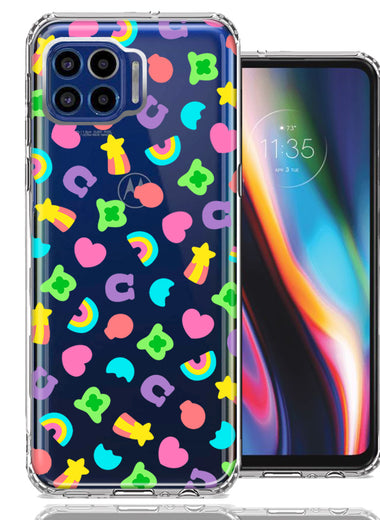 Motorola One 5G Cute Lucky Marshmallow Cereal Nostalgic Double Layer Phone Case Cover
