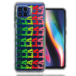 Motorola One 5G Deck The Halls Christmas Carol Falala Festive Lyric Vintage 70s Letters Double Layer Phone Case Cover