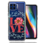 Motorola One 5G Love Like Jesus Flower Text Christian Double Layer Phone Case Cover