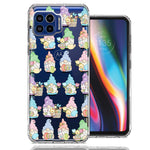 Motorola One 5G Pastel Easter Cute Gnomes Spring Flowers Eggs Holiday Seasonal Double Layer Phone Case Cover