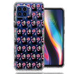 Motorola One 5G Pink Horror Valentine Character Ghostface Boyfriend Call Me Hearts Double Layer Phone Case Cover