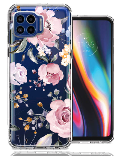 For Motorola One 5G Soft Pastel Spring Floral Flowers Blush Lavender Phone Case Cover