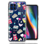 Motorola One 5G Valentine's Day Candy Feels like Love Hearts Double Layer Phone Case Cover