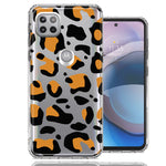 Motorola One 5G Ace Classic Animal Wild Leopard Jaguar Print Double Layer Phone Case Cover