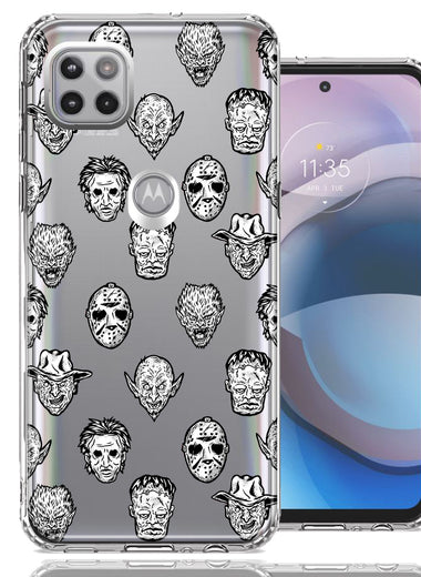 Motorola One 5G Ace Halloween Horror Villans Design Double Layer Phone Case Cover