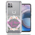 Motorola One 5G Ace Best Mom Ever Mother's Day Flowers Double Layer Phone Case Cover