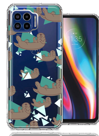 Motorola One 5G Cute Otter Design Double Layer Phone Case Cover