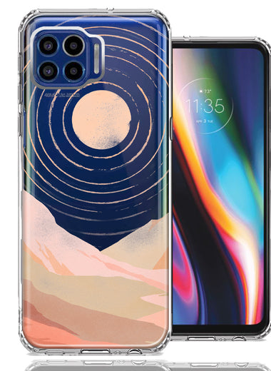 Motorola One 5G Desert Mountains Design Double Layer Phone Case Cover