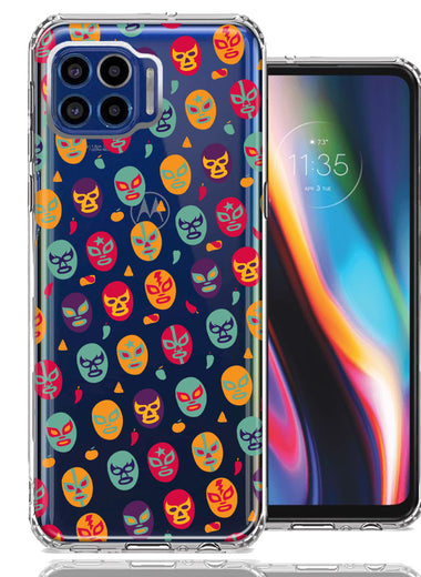Motorola One 5G Lucha Libre Masks Design Double Layer Phone Case Cover