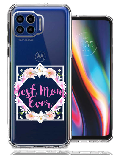Motorola One 5G Best Mom Ever Mother's Day Flowers Double Layer Phone Case Cover