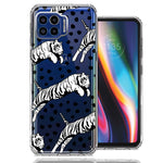 Motorola One 5G Tiger Polkadots Design Double Layer Phone Case Cover