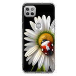 Motorola One 5G Ace Cute White Daisy Red Ladybug Double Layer Phone Case Cover