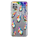 Motorola One 5G Neon Water Painting Colorful Splash Gnomes Hybrid Protective Phone Case Cover