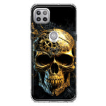 Motorola One 5G Steampunk Skull Science Fiction Machinery Double Layer Phone Case Cover