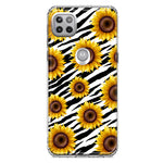 Motorola One 5G White Zebra Sunflowers Polkadots Double Layer Phone Case Cover