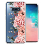 For Samsung Galaxy S10e Blush Pink Peach Spring Flowers Peony Rose Phone Case Cover
