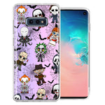 Samsung Galaxy S10e Classic Haunted Horror Halloween Nightmare Characters Spider Webs Design Double Layer Phone Case Cover